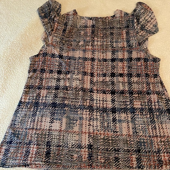 Cocoon woman 2x  Plaid Short Sleeve Blouse     In good condition. - Picture 5 of 6